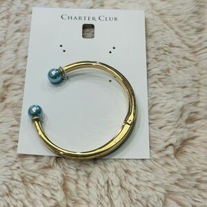 Charter Club Gold Bracelet with Blue Accents